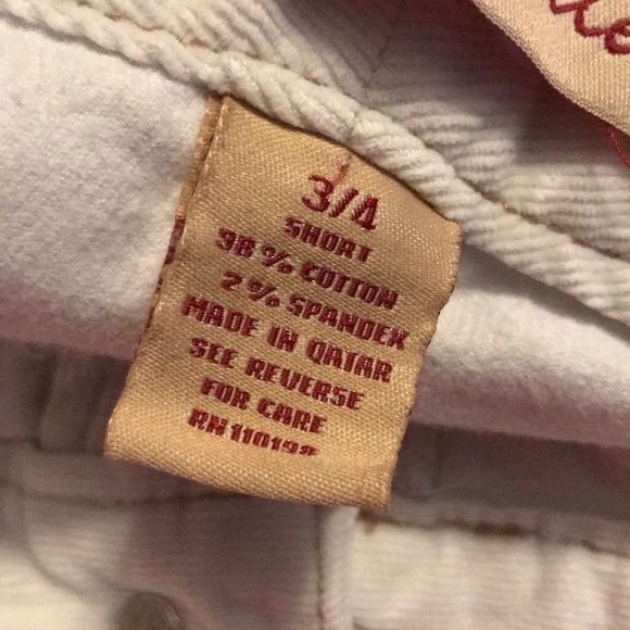 AEROPOSTALE CREAM SIZE 3/4 SHORT CORDUROY PANTS - Picture 4 of 8